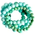Turquoise Beads Matte Blue Round Natural Gemstone Beaded Bracelet Natural Stone Beaded Jewelry - Minimalist Jewelry - Elegant Je 1