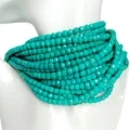 Pretty Blue Natural Turquoise Faceted Round Beads For Jewelry Making And Bead Weaving 1