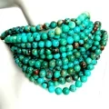 8mm Smooth Round Turquoise Beads Natural Vibrant Turquoise Loose Bead For Making Necklace Bracelet 1
