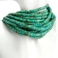 Natural Turquoise Genuine Polished Smooth Tube Cylinder Heishi Gemstone Beads Rondelle 6mm Loose Beads 1