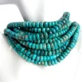 Rare Matrix 8mm Turquoise Heishi Beads Turquoise Beads Wheel Jewelry Blue Green Genuine Turquoise 1