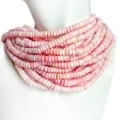 Natural Pink Shell Roundle About 6mm Quality Puka Shell Beads Pink Queen Conch Shell Beads 16 Inches Per Strand 1