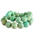 Sefaha sa Tlhaho sa Blue Turquoise Roundle Oval Turquoise Bracelet e Otlollang Elastic 7.5 Inches Long Unisex Bracelet 1