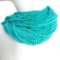Roundle 3mm Tiny Turquoise Beads Natural Turquoise Bead Strand 16 Inches Per Strand Blue Color Jewelry Making Beads 1