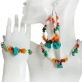 I-Spiny Oyster kunye ne-Princess Spiny Oyster Shell Amber Pearl ene-Free-shape yeNdalo ye-Turquoise ePendant yeJewelry Sete isipho kuye. 1