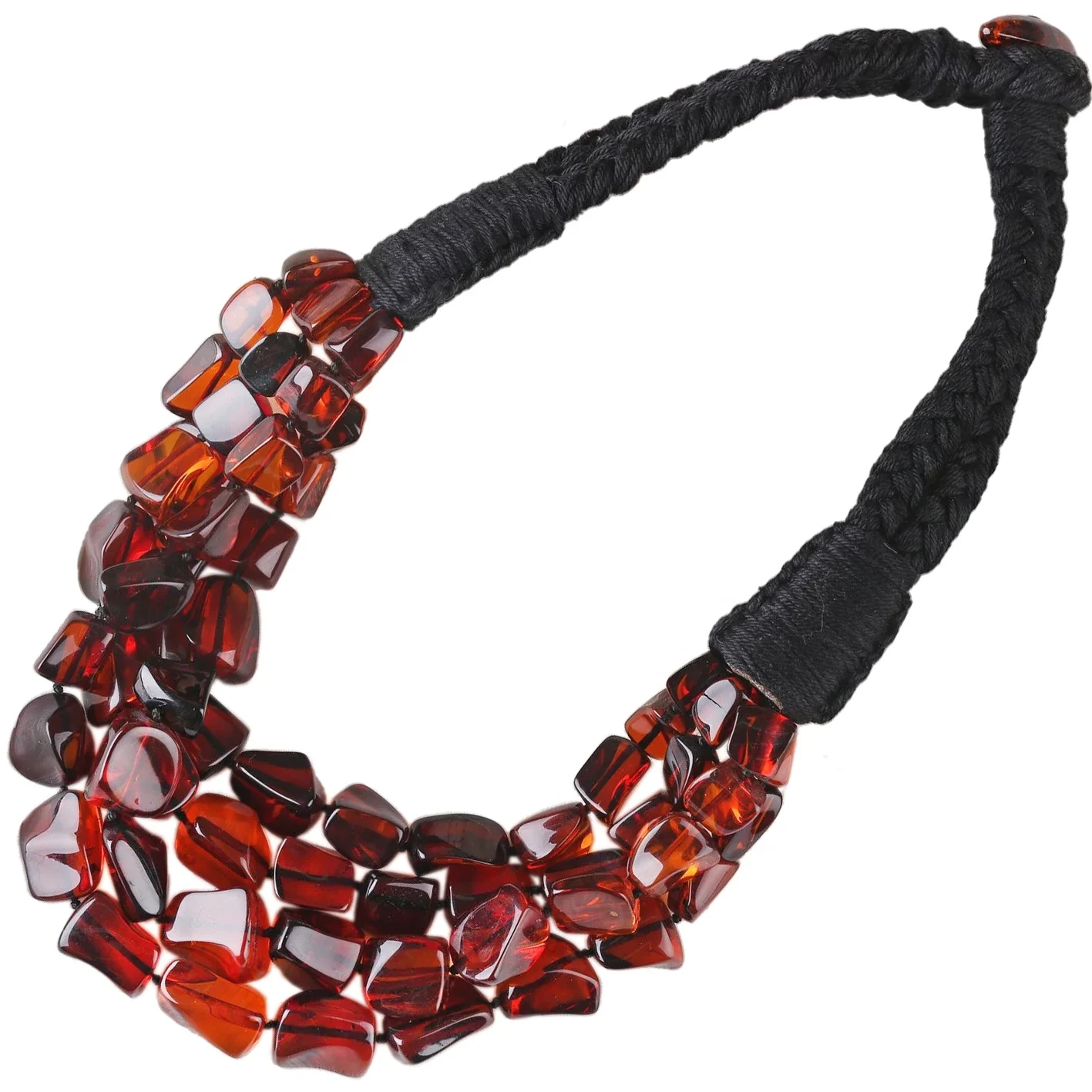 Blood Amber Twisted Handmade Jewelry Free-shape Amber Necklace Yoga Gift Stress Relief Gift For Her Strength Necklace 1