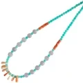 4mm Blue Faceted Amazonite Beads And Spodumene Kunzite With Spiny Oyster Pendant Unique Women Gemstone Choker 1