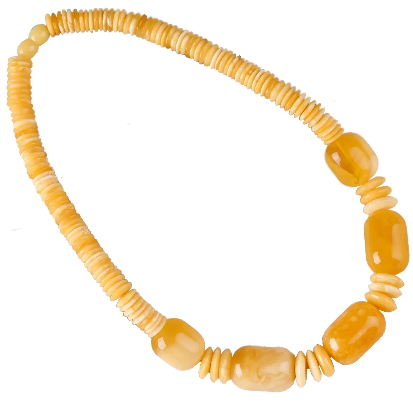 Gerdaniya Beadê Gerdaniya Xweza Xwezayî Baltîkê Neoptimized Honey Wax Amber Bucket Bead Gerdani Ji Bo Jinan 1