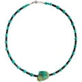 4mm-6mm Blue Green Turquoise Laiti Turquoise Rondelle Asoa Laiti Faanatura Turquoise Choker Mea teuteu Fa'alelei 1