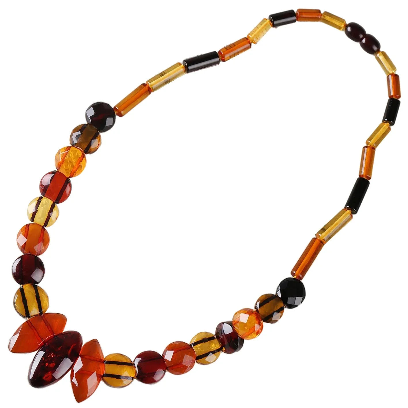 I-Baltic yendalo ephuculweyo ye-amber eFaceted amber gemstone necklace elula ye-atmosphere ubucwebe besipho esifashisayo sokuKhetha kuqala 1