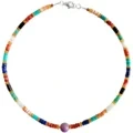 Natural Turquoise And Amber Garnet Lapis Lazuli Spiny Oyster With Phosphosiderite Pendanthandmade Necklace Fashionable Choker 1