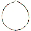 4mm Natural Turquoise Lapis Lazuli Spiny Oyster Iqokobhe leOnyx eliMhlophe Ne-2mm yeAmber Multi Stone enentsimbi yeNecklace Isipho esefashonini. 1