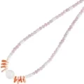 Spiny Oyster And White Shell With 5mm Spodumene Kunzite Smooth Beads Ghost Phantom Quartz Pendant Fashionable 1
