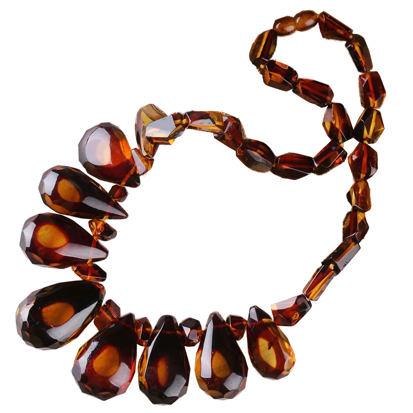 I-Baltic yeNdalo engalungiswanga i-Ombre Amber Water Drop iNecklace yeNecklace eyenziwe ngesandla Isipho sabasetyhini 1