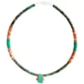 3mm Spiny Oyster And 4-6mm Natural Turquoise With Beautiful Stone Pendant Necklace For Women 1