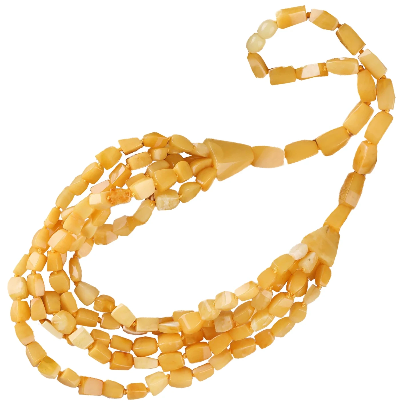 Ulwandle lweBaltic lweNdalo olungaphucukanga lweNtyantyambo eMhlophe yoBusi obuAmbertwisted Three Isangqa seNecklace yeFashion yeSithandwa seYoga 1
