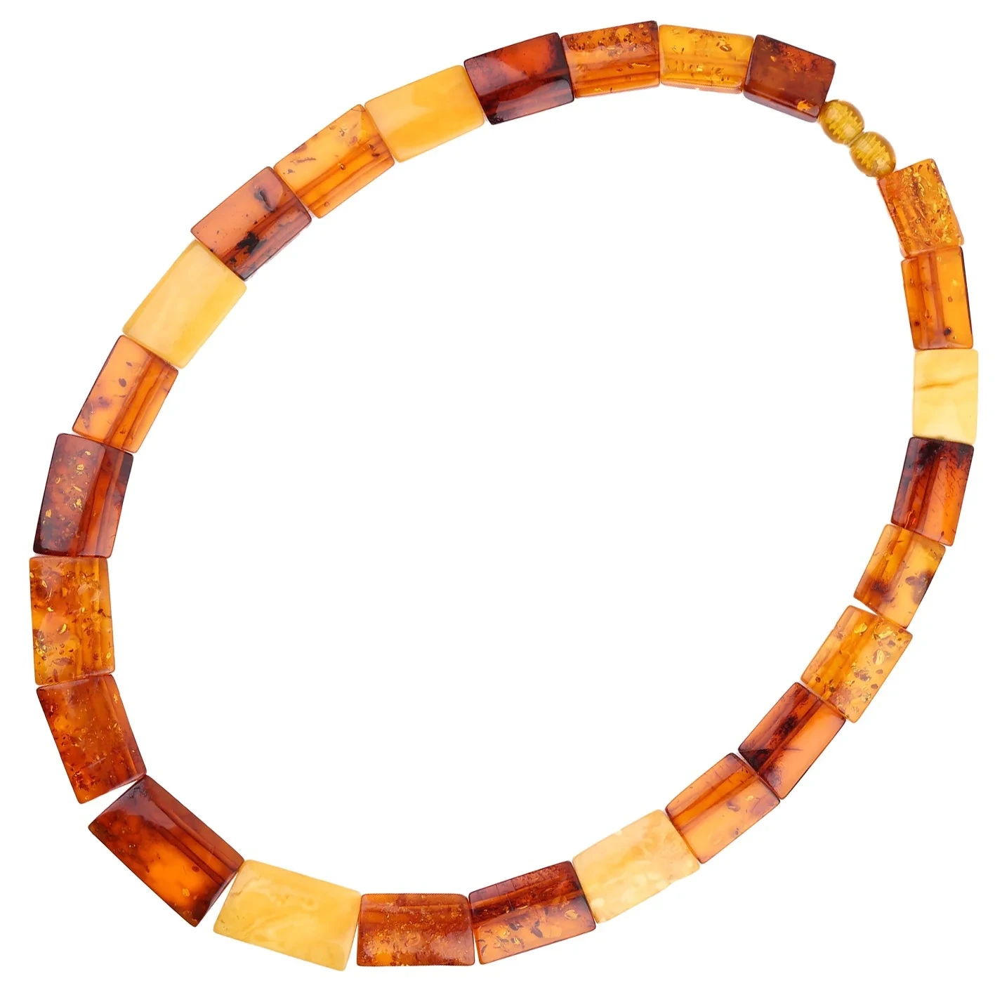 ធម្មជាតិ Baltic Unoptimized Chicken Fat Yellow Square Amber Necklace Full Strand 16inch គ្រឿងអលង្ការសាមញ្ញសម្រាប់នាង 1