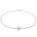 Perfect Gemstone Necklace Single Pearl Choker Pearl Solitaire White Fresh Water Pearl And 925 Sterling Silver 1