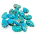Natural Turquoise 10*14mm Pear Cabochon Flat Back Loose Gemstone Natural Available Gemsocean 1