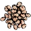 Imilo eOval iAgate emnyama eneqokobhe lentombazana ePinki eMiselweyo 10mm*14mm iKhabochon yelitye elinqabileyo lobucwebe bokwenza uYilo lweFashoni 1