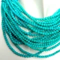 Natural Sky Blue Smooth 3mm Turquoise Round Loose Beads Turquoise 3mm Gemstone Beads Can Be Made As Necklaces 1