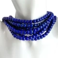 I-7mm yoMgangatho oPhakamileyo ogudileyo weLapis yeNdalo yeLapis iLazuli eRound Stone Strand yee-intshi ezili-16 zoBucwebe bokwenza uYilo lweFashoni 1