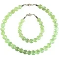 Natural Green Transparent Amazonite Beads Necklace Bracelet Set Energy Beaded Amazonite Jewelry Set Best Gift For Wife 1