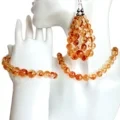 6-11mm Citrine Jewelry Set Healing Crystal Bracelet Necklace And Earring November Birthstone Bright Yellow Sunshine 1