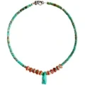 Turquoise Dabiici ah oo leh Casaan iyo Cagaaran Spiny Oyster Shell 1