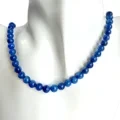 6 mm-ko kyanite urdin harri bitxi leuna biribil-alea lepokoa egiteko eskumuturreko bitxiak oparietarako 1