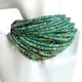 4mm Green Natural Turquoise Tube Heishi Beads For Making 16 Inch Necklace Gift For Friends 1
