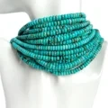 6mm Blue Natural Turquoise Smooth Loose Beads For Bracelet Necklace Diy Jewelry Making And Beadwork Design 1