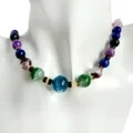 Black Ghost Phantom Quartz And Lapis Lazuli Roundle Beads Charoite With Milky Blue Quamarine Green Ghost Phantom Quartz Pendant 1
