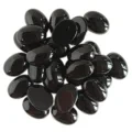 10mm*14mm Natural Black Agate Smooth Oval Cabochon Classic Solid Black Color For Jewelry Making Fashion Design 1