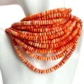 6mm Gorgeous Natural Orange Color High Quality Spiny Oyster Shell Bead For Making Jewelry Set 1