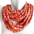 4mm-10mm Genuine Natural Native red Spiny Oyster Smooth Beads High Quality Full Strand 16inch Shell Rondelle Beads 1