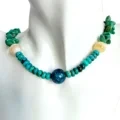 I-Turquoise yeNdalo eneCalcite kunye neBlue Apatite Beads iBanga leNdalo eliLigugu leNdalo eliQeqelekileyo lamaso aKhululekayo 16 1