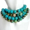 12mm Natural Turquoise Roundle Mikanda Yapamwamba Yamtengo Wapatali Wamtengo Wapatali Wopanga Zodzikongoletsera Kupanga Mafashoni 1