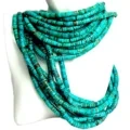 Mauriuri 6mm Blue Turquoise kua whakakoihia te ngongo Maeneene Potakaro Turquoise Nga pirepire wetewete e hanga ana i te tahei poroporo irihi unisex 1