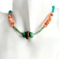 Oranyeu Spiny Oyster Blue Turquoise Untreated With Wheel Turquoise Pendant Choker Hand Braided Round Beads Kalung 1