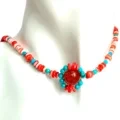 Kalung Pendant Alami Bulao Bulao Pirus Oranyeu Beureum Bulat Spinny Oyster Sphere Sun Stone 1