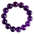 16mm Gelang Amethyst Ungu Asli Februari Gelang Batu Kelahiran Perhiasan Amethyst Penyembuhan Gelang Anjal Kristal 1