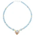 Amber Sareng Manik-manik Aquamarine Biru Susu anu Geulis Kalayan Kalung Jeruk Garnet Citrine Pikeun Awéwé 1