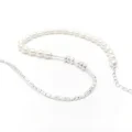 Kalung Mutiara Lalaki Sterling Silver 925 Perhiasan Buatan Tangan Alami Cai Tawar Mewah Unisex Hadiah Pikeun Lalaki 1