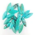 Pirus Pengetahuan Alam 7 * 21mm Mariquesa Cabochon Geulis Batu Biru Pikeun Perhiasan Nyieun Desain Pantun 1