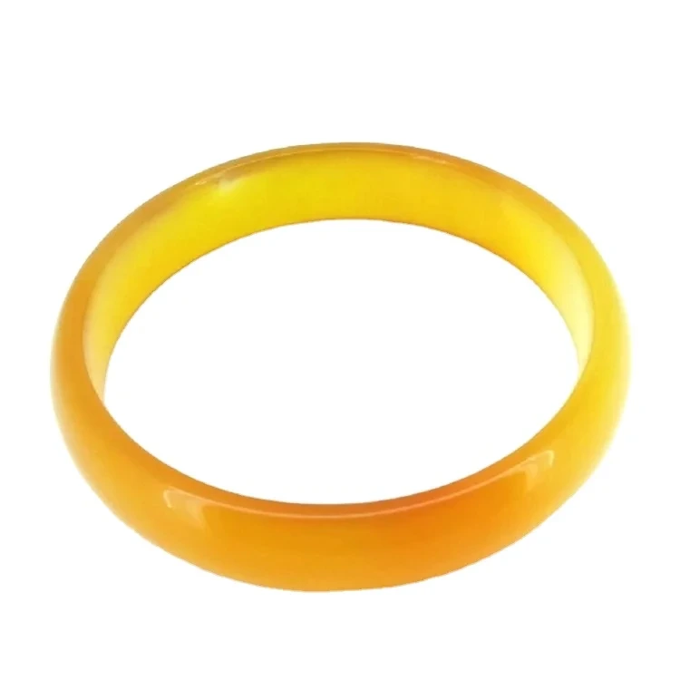Brazalete de piedras preciosas de ágata amarilla natural 53-63 mm 1
