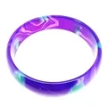 Bracciale a fascia in pietra di agata da 53 mm-63 mm Bracciale con larghezza di pietra preziosa viola Bracciale da donna e uomo Miglior regalo 1