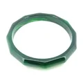 ເຄື່ອງປະດັບທໍາມະຊາດ Dark Green Agate Gemstone Bangle ຂອງຂວັນທີ່ດີທີ່ສຸດ 53-63mm 1