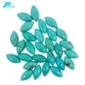 7mm * 14mm طبیعي فیروزي کابوچون د ګاڼو د فیشن وړ قیمتي ډبرو مچیو جوړولو لپاره 1