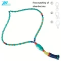 Turquoise ea Tlhaho le Orange Red Coral e Nang le Lapis Lazuli ea Boholo bo Bonyane le Citrine Tassel Pendant Setaele sa Setso sa Lehakoe 1